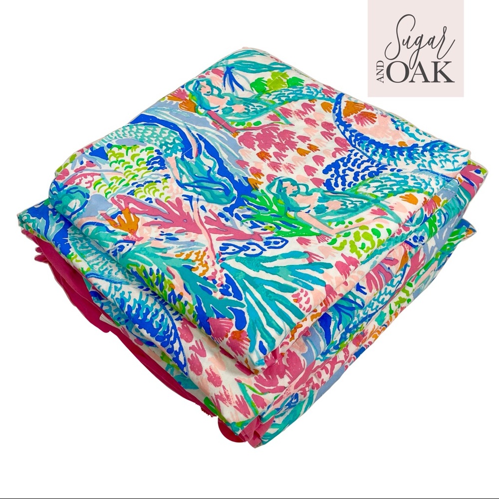 Lilly Pulitzer Mermaid FULL Sheet Set w/ Shams